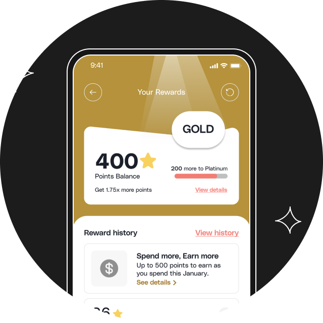 Gold loyalty tier illustration