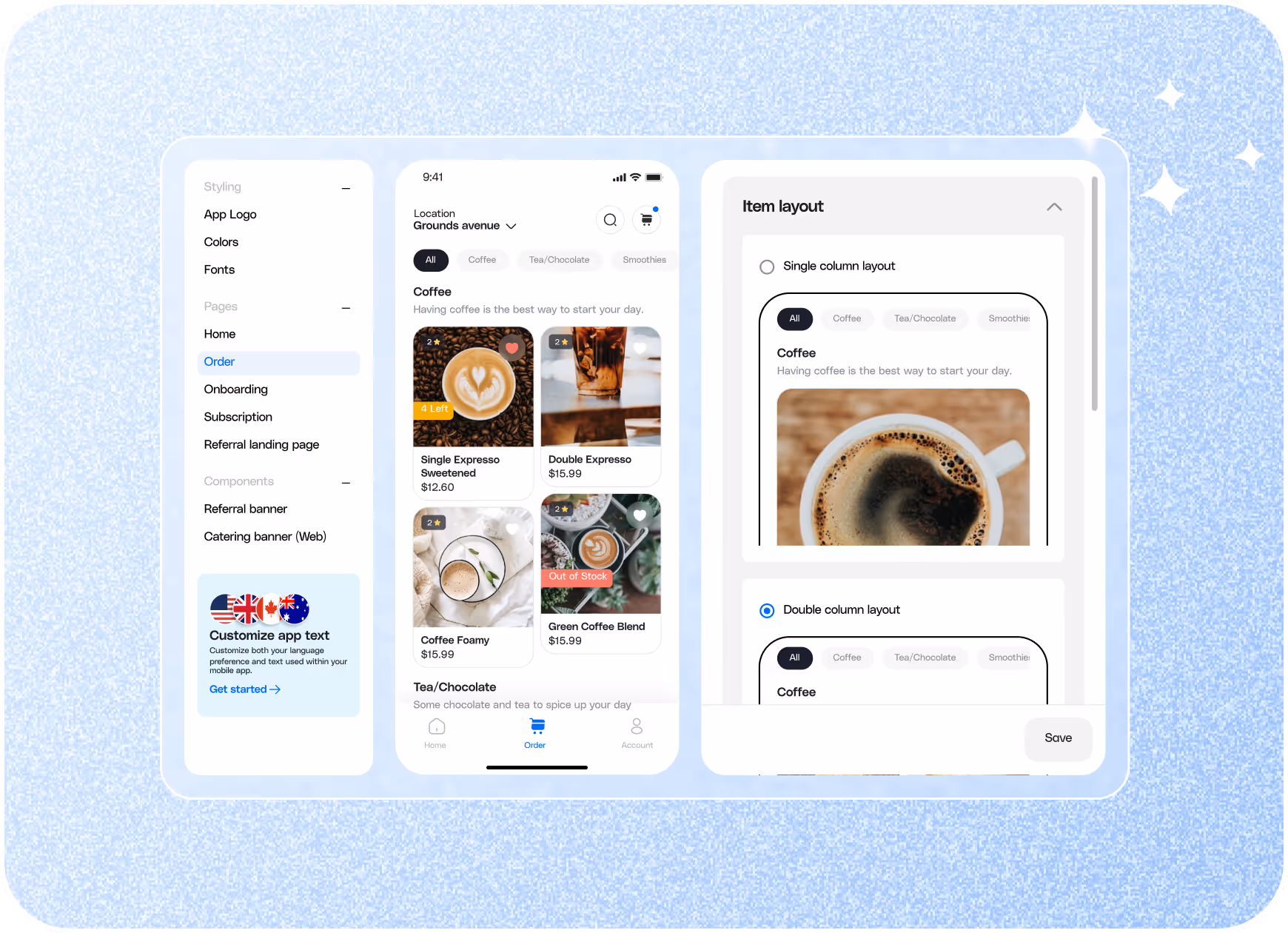 Make ordering experience feel like your brand