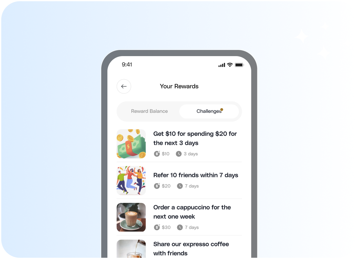 Motivate customers with monthly challenges