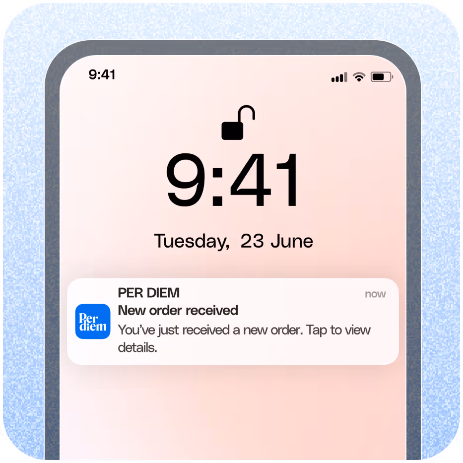 Instant order alerts