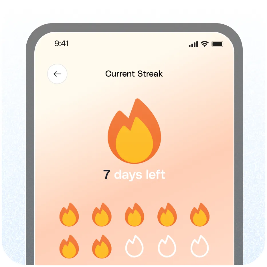 Build daily habits with streaks